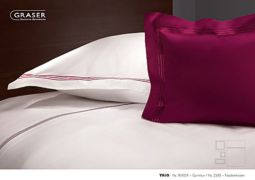 GRASER luxury bed linen - mako satin plain colour - mod. trio