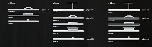 INTERSTIL Gardinenschienen 16 - 22mm Deckenmontage - Modelle