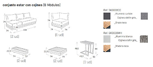 IE3i - modulares sofá-Set Largo