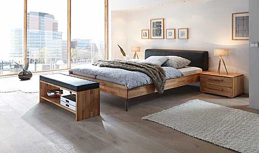 HASENA Wood Line bed premium18-tondo-ceneri
