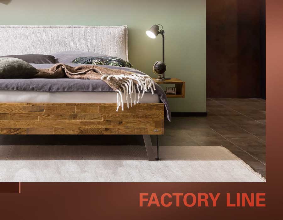 Factory Line Serie Massivholz-Betten von Hasena