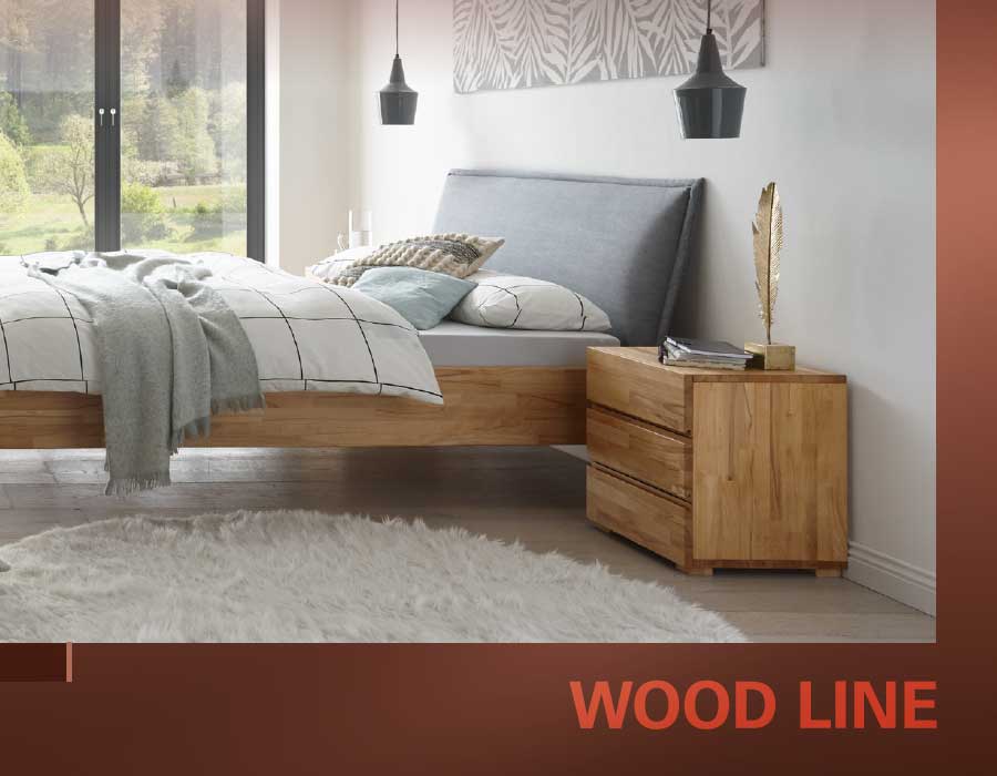 Wood Line Serie Massivholz-Betten von Hasena