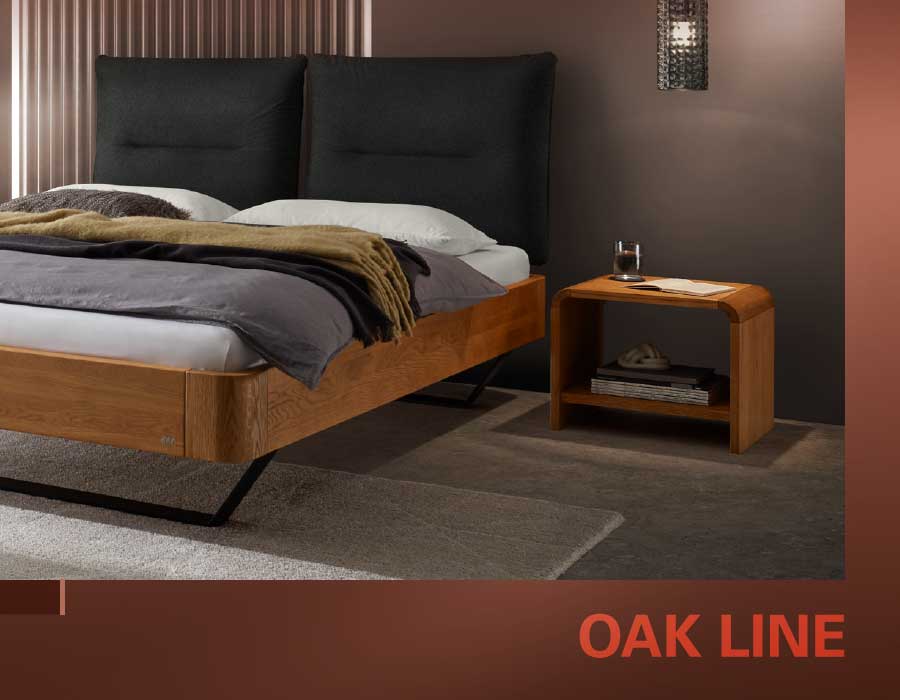 Oak Line Serie Massivholz-Betten von Hasena